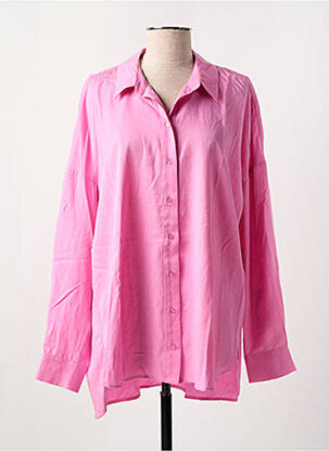 Chemisier coupe droite manches longues rose SELECTED femme