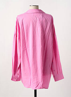 Chemisier coupe droite manches longues rose SELECTED femme