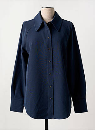 Chemisier tissage crêpe manches longues bleu SCOTCH & SODA femme