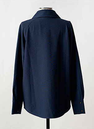 Chemisier tissage crêpe manches longues bleu SCOTCH & SODA femme