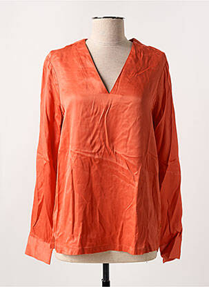 Blouse poignets boutonnés avec fente manches longues orange SCOTCH & SODA femme