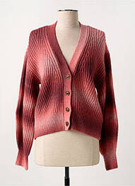Gilet manches longues stretch rose SCOTCH & SODA femme