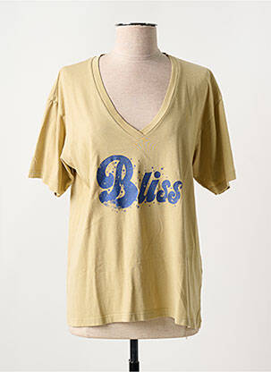 T-shirt col v manches courtes vert BREWSTER femme