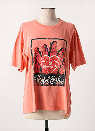 T-shirt coupe droite manches courtes orange BREWSTER femme