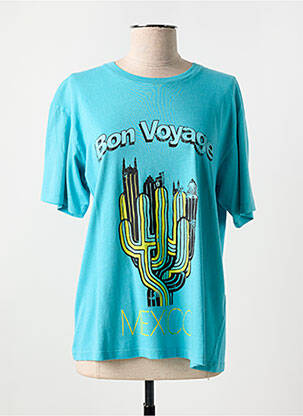 T-shirt coupe droite manches courtes bleu BREWSTER femme