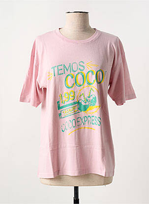 T-shirt coupe droite manches courtes rose BREWSTER femme