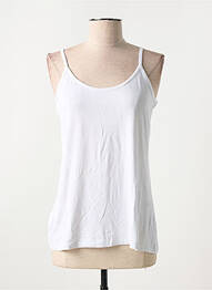 Top tissage jersey fines bretelles blanc MAT. femme