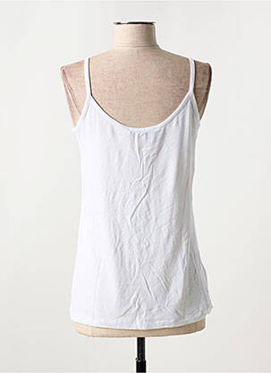Top tissage jersey fines bretelles blanc MAT. femme
