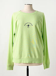 Sweat-shirt stretch manches longues vert SCOTCH & SODA femme