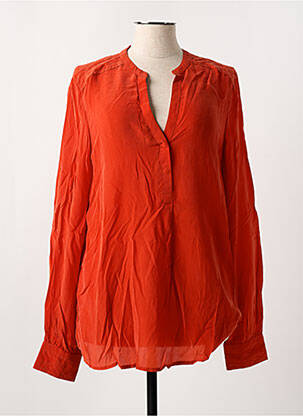 Blouse poignets boutonnés avec fente manches longues orange SCOTCH & SODA femme