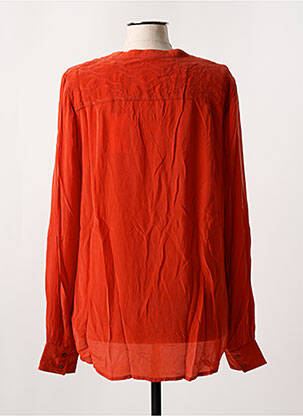 Blouse poignets boutonnés avec fente manches longues orange SCOTCH & SODA femme