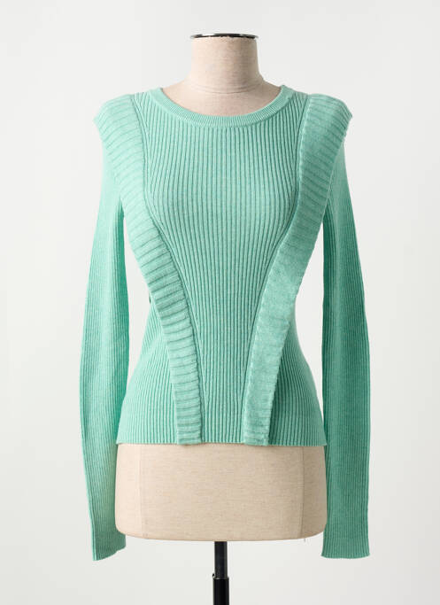 Pull tissage chiné manches longues vert SCOTCH & SODA femme