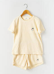 Ensemble pantalon coupe droite beige PM MERE & FILLE fille