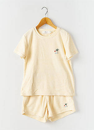 Ensemble pantalon coupe droite beige PM MERE & FILLE fille