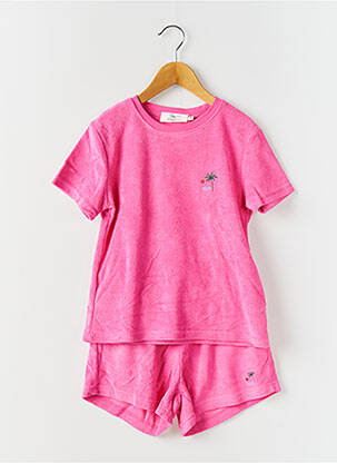 Ensemble pantalon coupe droite rose PM MERE & FILLE fille
