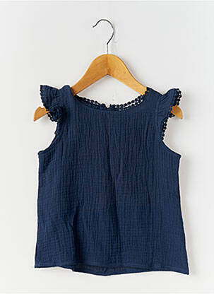 Top sans manche sans manche bleu PM MERE & FILLE fille