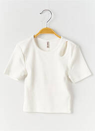 Top manches courtes manches courtes blanc ONLY fille