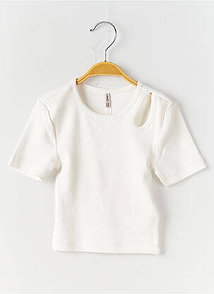 Top manches courtes manches courtes blanc ONLY fille