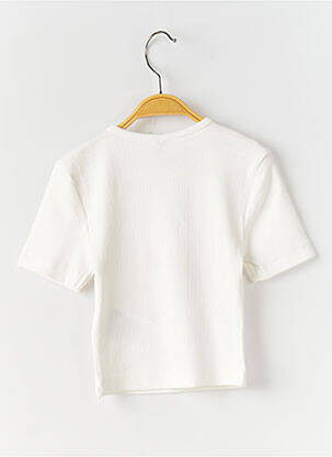 Top coupe cintrée manches courtes blanc ONLY fille
