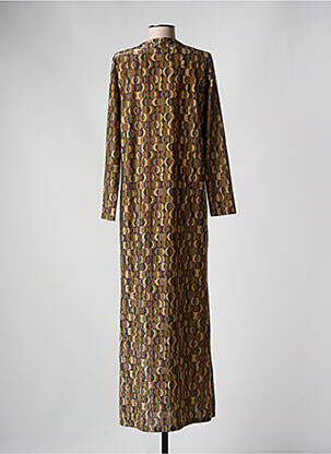 Robe longue manches longues manches longues or SIYU femme