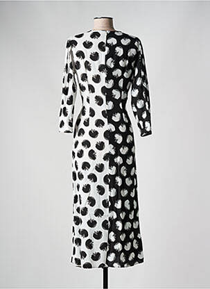 Robe longue tissage crêpe manches 3/4 noir HUGO BOSS femme