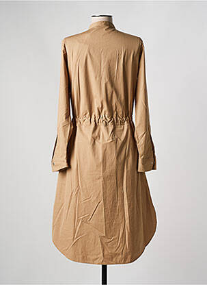 Robe mi-longue manches longues manches longues marron HUGO BOSS femme