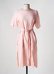 Robe mi-longue manches courtes manches courtes rose GRAN SASSO femme