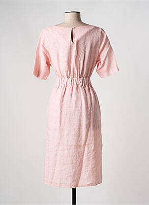 Robe mi-longue manches courtes manches courtes rose GRAN SASSO femme