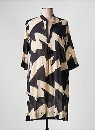 Robe courte manches 3/4 manches 3/4 noir BAGATELLE FRANCE femme
