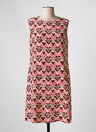 Robe courte sans manche sans manche rose ASPESI femme