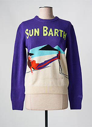 Pull stretch manches longues violet MC2 SAINT BARTH femme