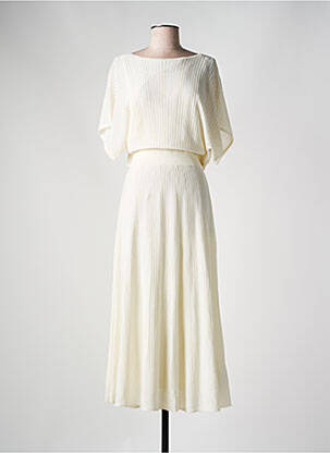 Robe longue beige HUGO BOSS pour femme