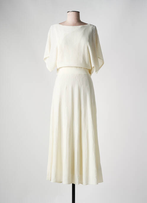 Robe longue beige HUGO BOSS pour femme