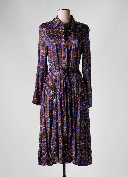 Robe mi-longue violet HUGO BOSS pour femme