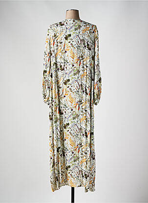 Robe longue imprimé fleurs manches 3/4 vert MASON'S femme
