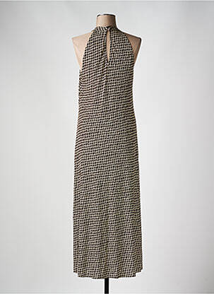 Robe longue sans manche sans manche marron SIYU femme