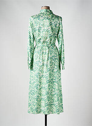 Robe longue manches longues manches longues vert HUGO BOSS femme
