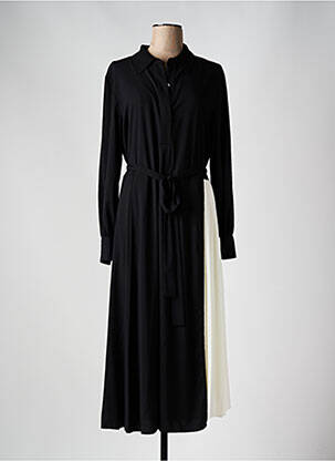 Robe longue manches longues manches longues noir HUGO BOSS femme