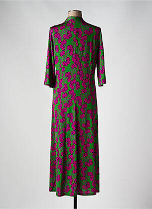 Robe longue manches courtes manches courtes vert SIYU femme