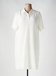 Robe mi-longue manches courtes manches courtes beige HUGO BOSS femme