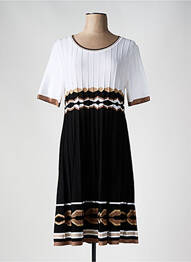 Robe mi-longue manches courtes manches courtes beige D.EXTERIOR femme
