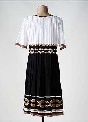 Robe mi-longue manches courtes manches courtes beige D.EXTERIOR femme
