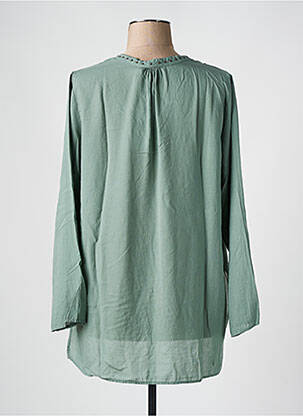 Blouse tissage popeline manches longues vert MASON'S femme