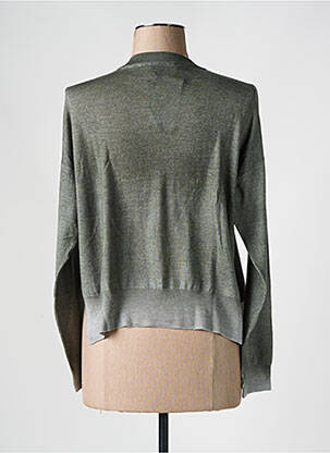 Pull tissage chiné manches longues vert ARAGONA femme