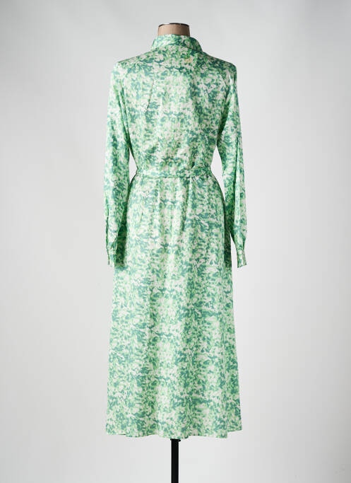 Robe longue manches longues manches longues vert HUGO BOSS femme