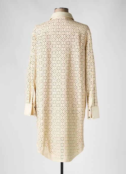 Robe mi-longue beige HUGO BOSS pour femme