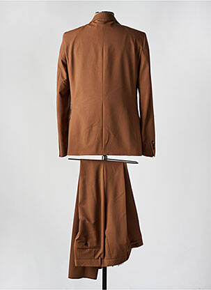 Costume de cérémonie fermeture zippée sous rabat boutonné marron MANUEL RITZ homme