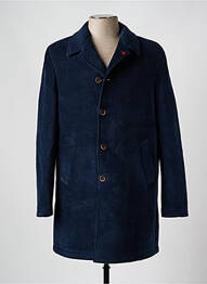Manteau long coupe droite sans capuche bleu MANUEL RITZ homme