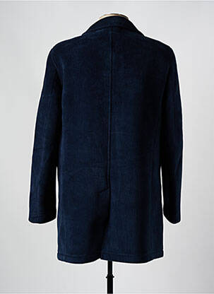 Manteau long coupe droite sans capuche bleu MANUEL RITZ homme