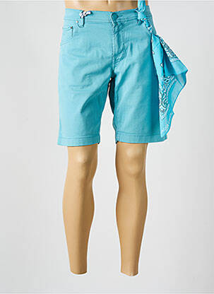 Bermuda coupe droite bleu JACOB COHEN homme